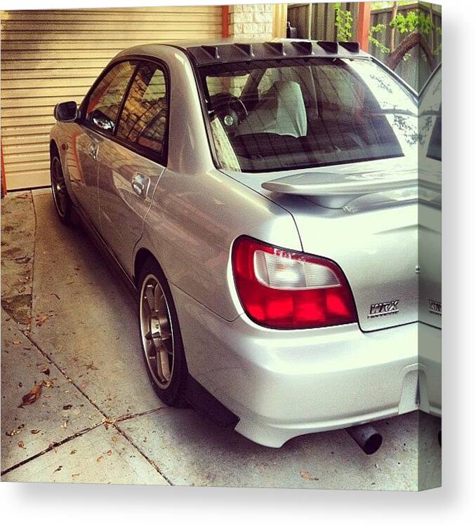 Chicks Canvas Print featuring the photograph After The Repair... #wrx #subaru #cars by Kristin Archie