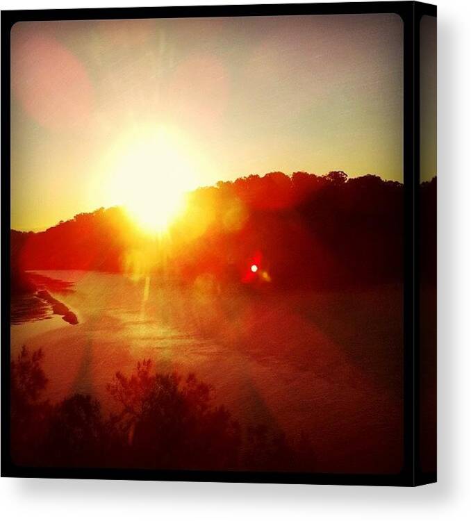 Sunset Canvas Print featuring the photograph Afternoon Delight #como #sunset by Kendall Saint
