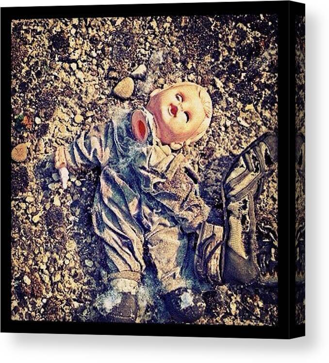 Doll Canvas Print featuring the photograph Ain't It Funny How We Pretend We're by Francesca Sara