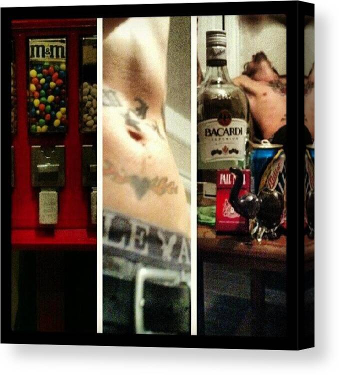 Tatoos Canvas Print featuring the photograph All The Good Things In by Herlan Blissett-patrick