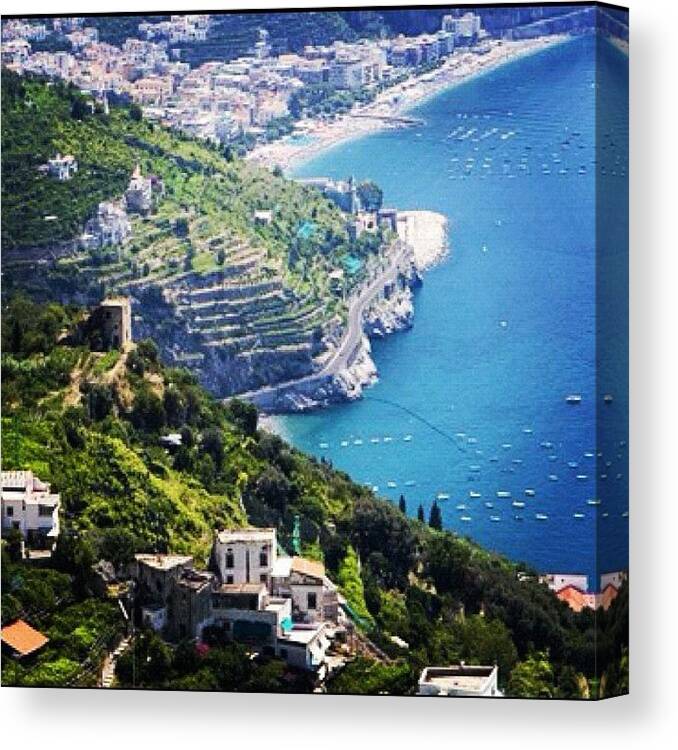 Instagram Canvas Print featuring the photograph Amalfi Coast. Campania. Italy by Fotocrat Atelier
