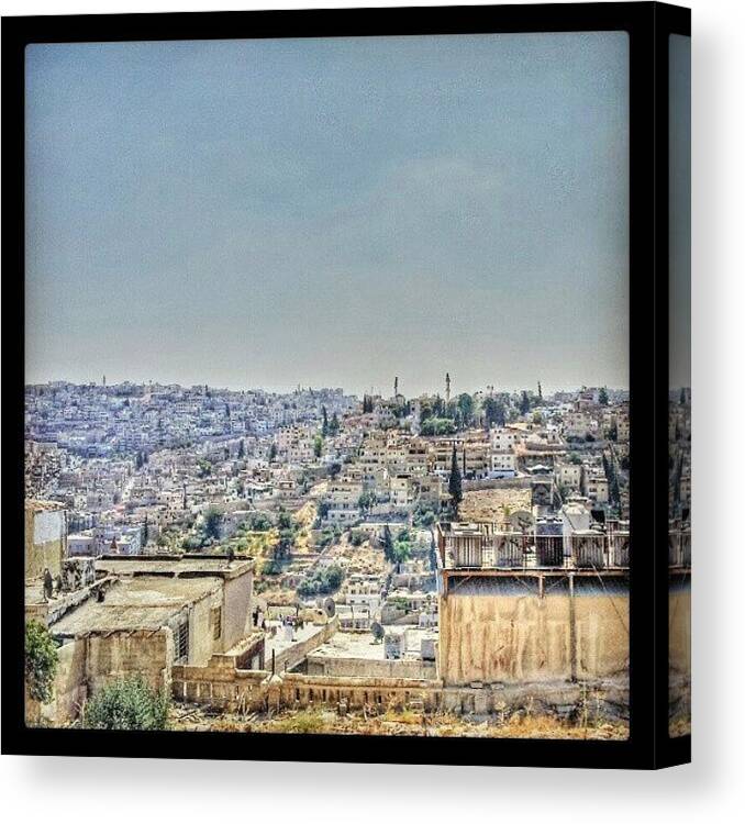 Old Canvas Print featuring the photograph Amman Down Town, #downtown #city by Abdelrahman Alawwad