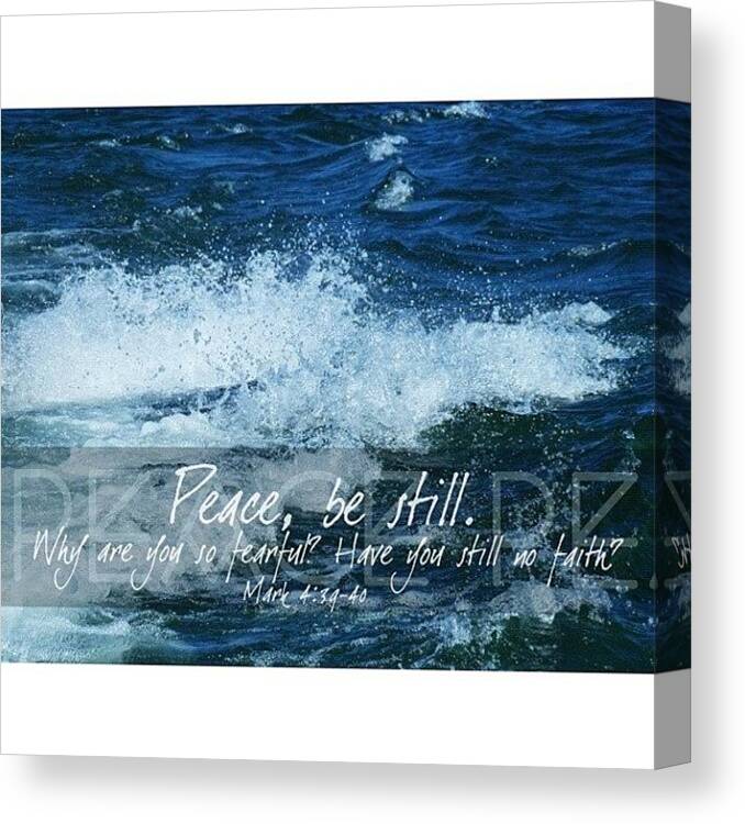 Godisgood Canvas Print featuring the photograph and He Awoke And Rebuked The Wind And by Traci Beeson