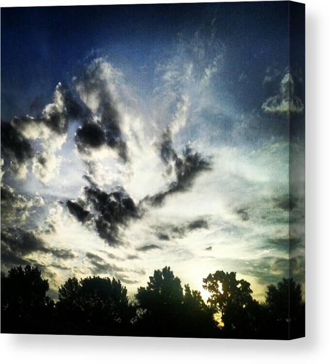 Andrography Canvas Print featuring the photograph #andrography #nexuss #clouds #sky by Kel Hill