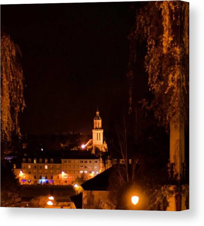 Mobilephotography Canvas Print featuring the photograph Angers by Tony Tecky