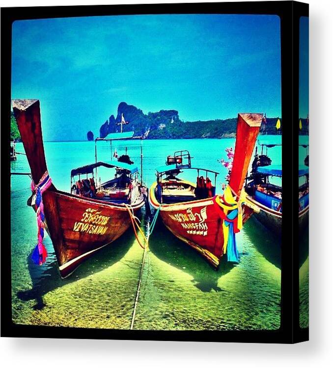 Beautiful Canvas Print featuring the photograph Another #boat Shot From #phiphi by Joey El Burro