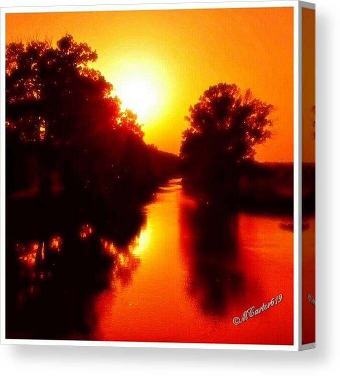 Instagram Canvas Print featuring the photograph Another Day Ends. #globalsunsets by Mary Carter