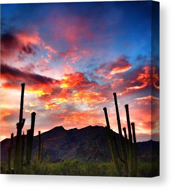 Mountain Canvas Print featuring the photograph Another Sunset From Lowes Ventana by Brad Kremer