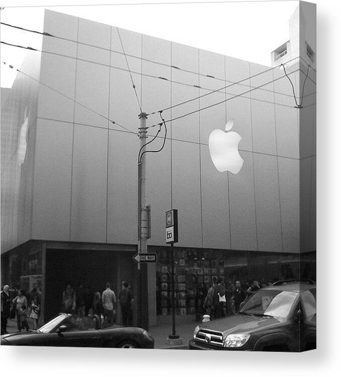 Apple Store Canvas Print featuring the photograph Apple Store San Francisco by Tim Topping