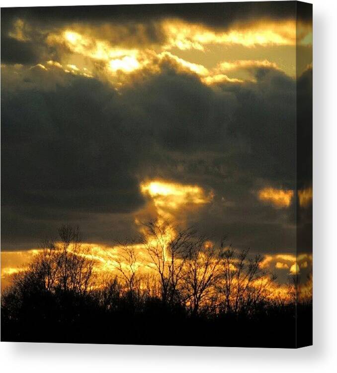 Clouds Canvas Print featuring the photograph Arkansas Gold by Kelli Stowe