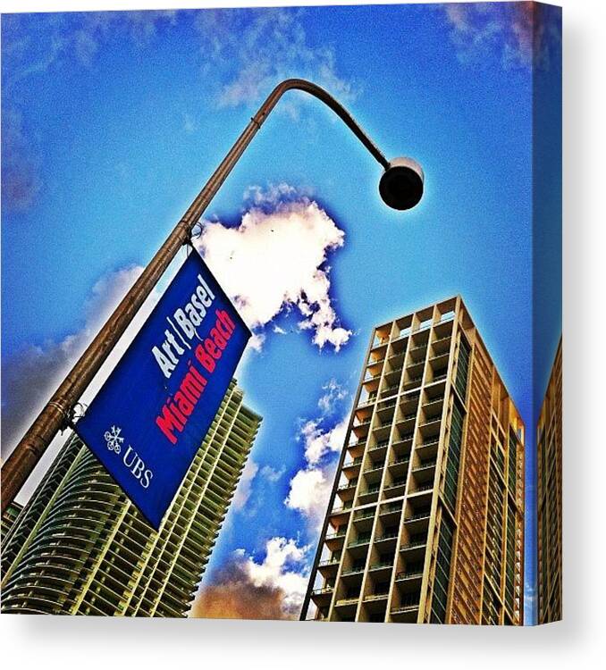 Art Canvas Print featuring the photograph Art Basel Miami Beach by Joel Lopez