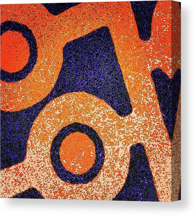 Art Canvas Print featuring the photograph #art #design #orange #circle #round by Troy Thomas