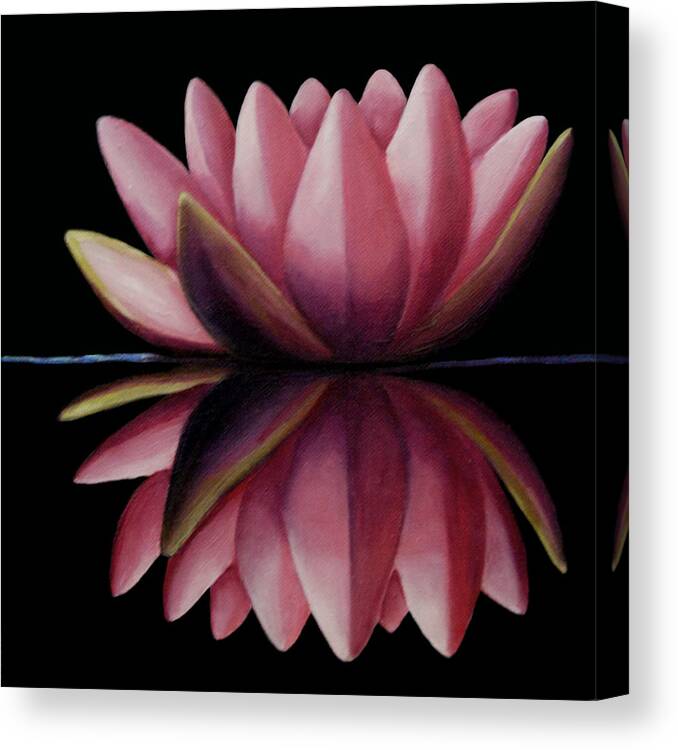 Water Lily Canvas Print featuring the painting As Above so Below by Victoria Page