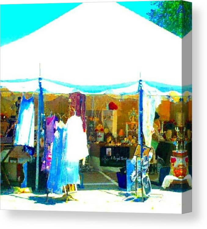 Andrography Canvas Print featuring the photograph At The Antique Show #abstract #android by Marianne Dow