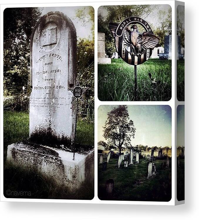 Teamrebel Canvas Print featuring the photograph At This Small Rural Cemetery In by Natasha Marco