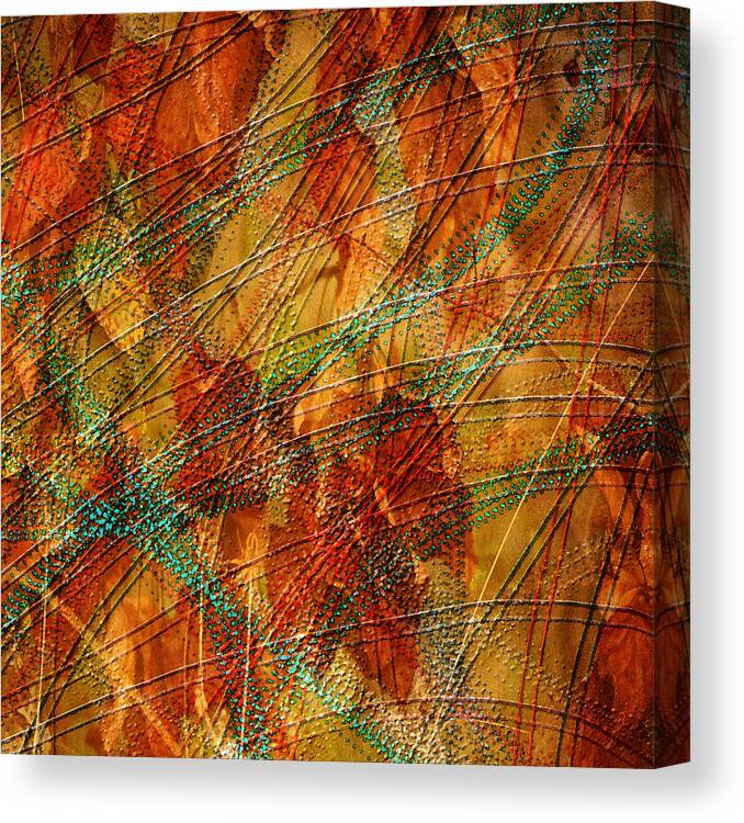 Mixed Media Canvas Print featuring the photograph Autumn Leaves by Bonnie Bruno