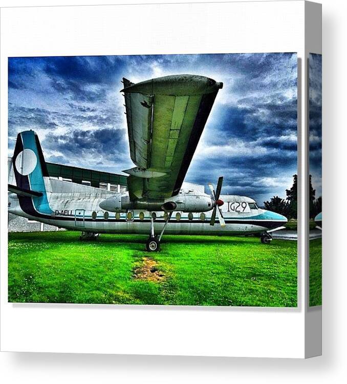 Jujucke Canvas Print featuring the photograph #aviation #airport #aircraft #airplane by Gennadiy S