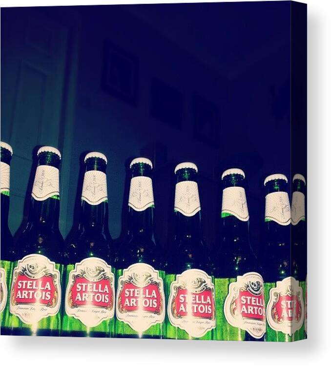 Lager Canvas Print featuring the photograph B E A Utiful. #stella #lager by Jack Powell