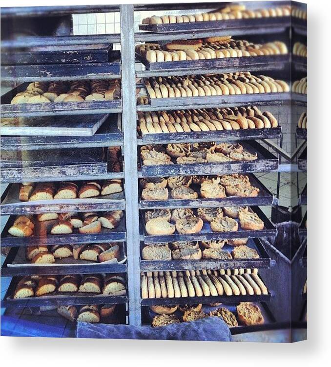 Instagram Canvas Print featuring the photograph #bakery #fresh Bread by Marco Moretta