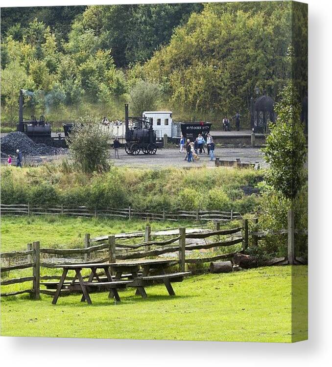 Followback Canvas Print featuring the photograph Beamish Museum Colliery Engines #uk by Dave Lee