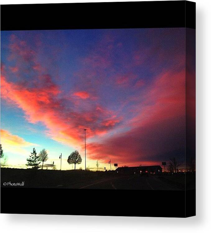 Beautiful Canvas Print featuring the photograph Beautiful Colorado Sunrise This Morning! by Wolf Stumpf