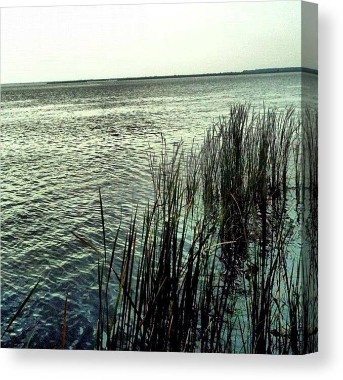 Beautiful Canvas Print featuring the photograph #beautiful #mobilebay #water #ig #igers by Seth Stringer