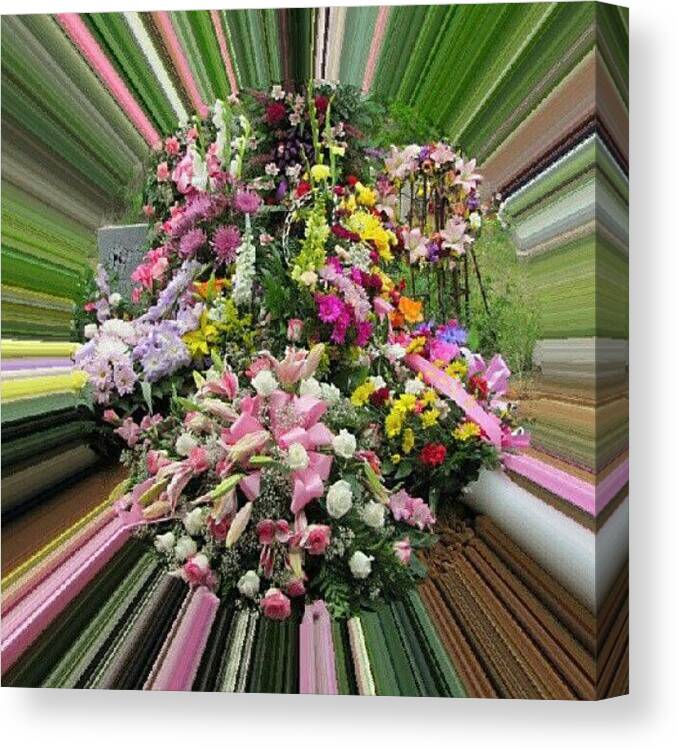 Bouquet Canvas Print featuring the photograph Beautiful Send-off by Jedi Fuser