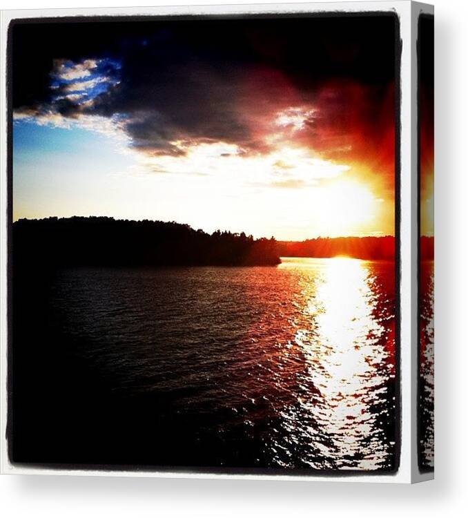  Canvas Print featuring the photograph Beautiful Sunset On The Krock Party by Phil Mcmillan