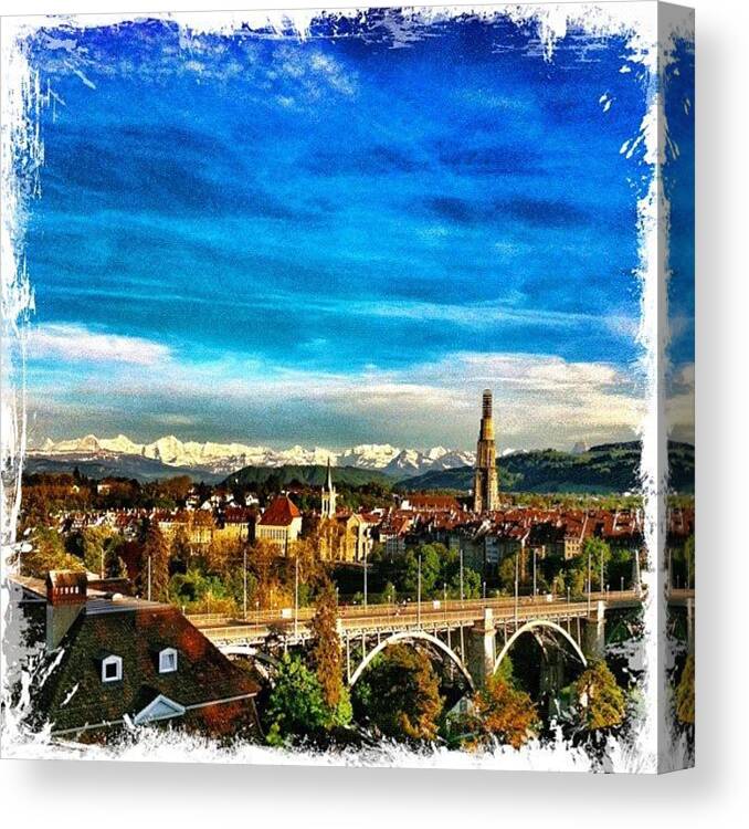 Ink361 Canvas Print featuring the photograph Berne. Capital Of Switzerland by Urs Steiner