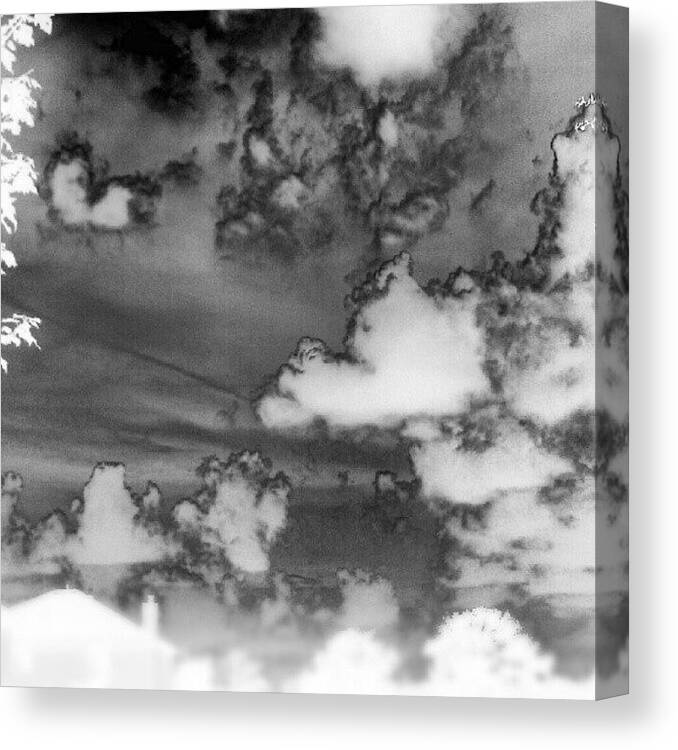  Canvas Print featuring the photograph Black And White Doomsday Sky series by Percy Bohannon