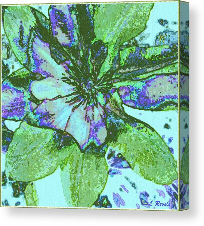 Flower Canvas Print featuring the photograph Blue Blossom by Leslie Revels