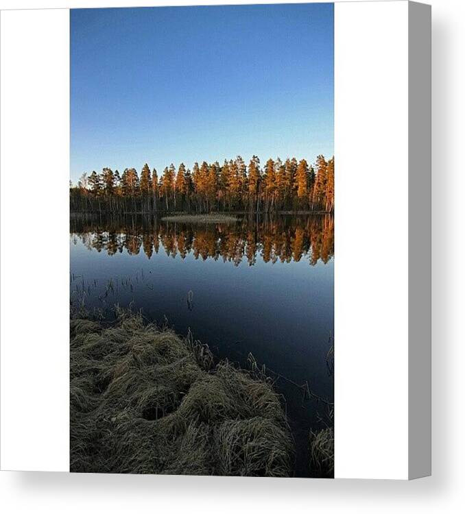 Beautiful Canvas Print featuring the photograph Blue Lake #tweegram #igers #instamood by Robin Hedberg