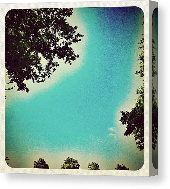Beautiful Canvas Print featuring the photograph #blue #sky Today by Wilbert Claessens