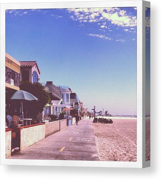 Newport Canvas Print featuring the photograph Boardwalk by Mermaid Lifee