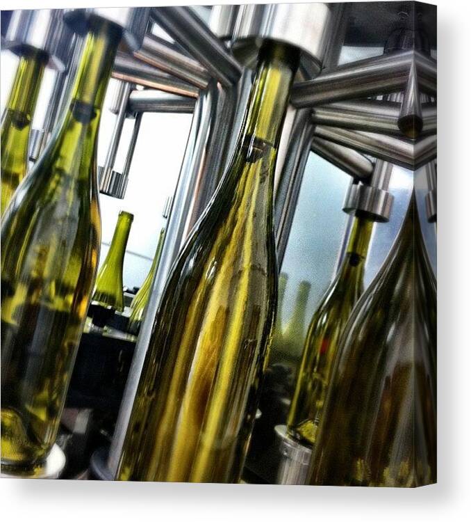 Iphoneonly Canvas Print featuring the photograph Bottling Some New Wine Today. This Is by Mike Silva