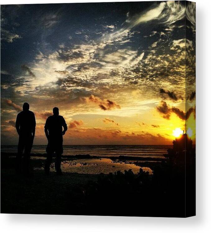 Textgram Canvas Print featuring the photograph Breathtaking Sunset by Mohamed Nishan