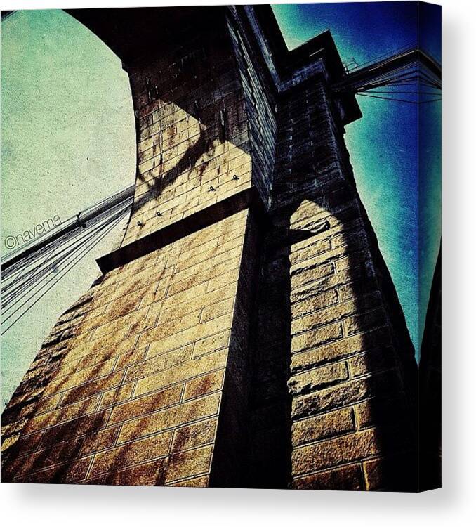 Teamrebel Canvas Print featuring the photograph Brooklyn Bridge by Natasha Marco