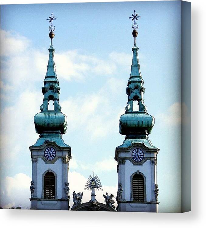Hungary Canvas Print featuring the photograph Budapest Twins by Carlos Macia Perez