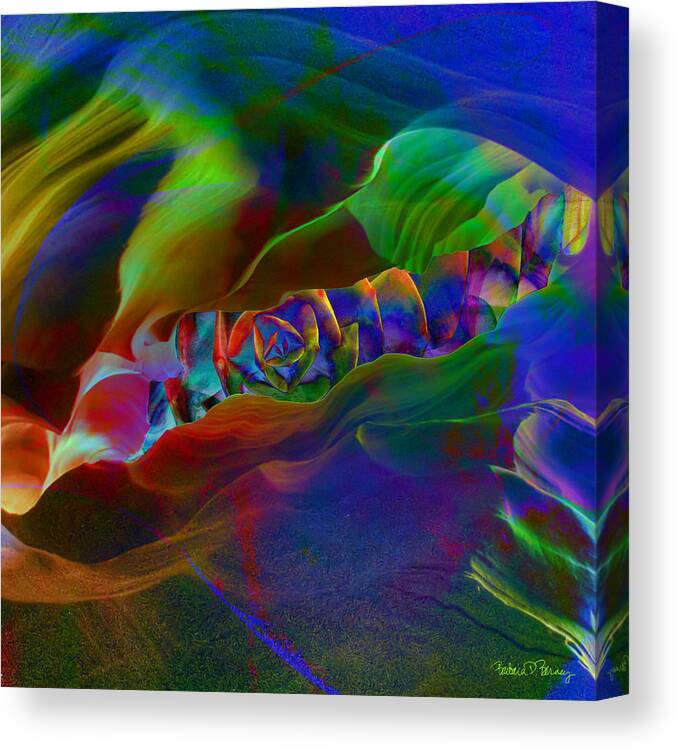 Abstract Canvas Print featuring the digital art Burrow by Barbara Berney