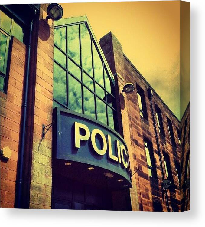 Building Canvas Print featuring the photograph Call The Police #daily_gf #dumfries by Paul Mcfadyen