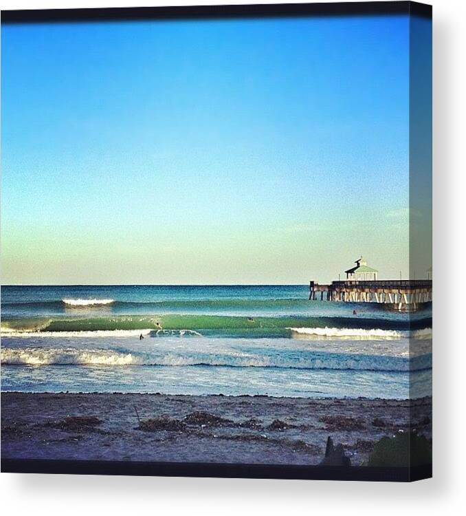 Surf Canvas Print featuring the photograph Captionless. #waves #surf #latergram by Emily W