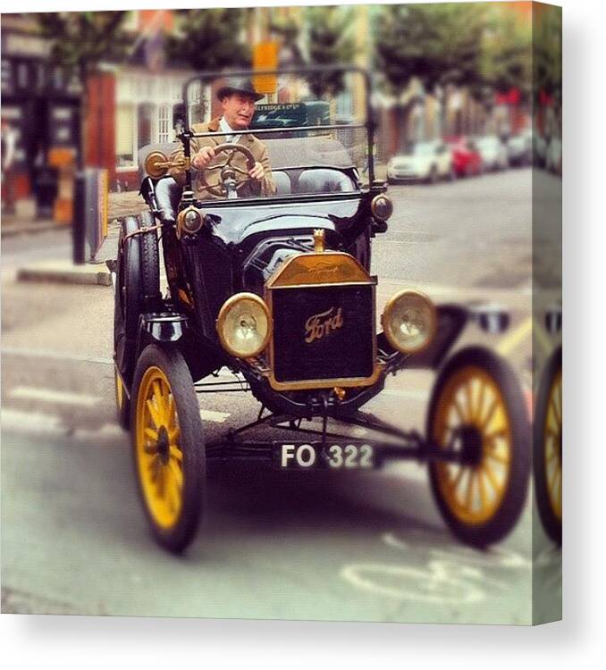 Vintage Canvas Print featuring the photograph #car #old #vintage #cool #period #fast by Ben Lowe