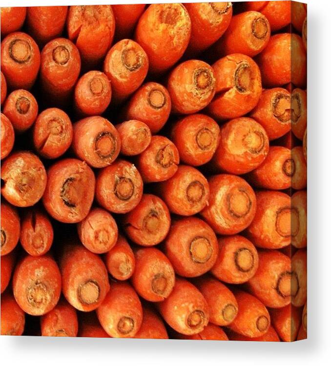 Orange Canvas Print featuring the photograph #carrots #orange by James Roach