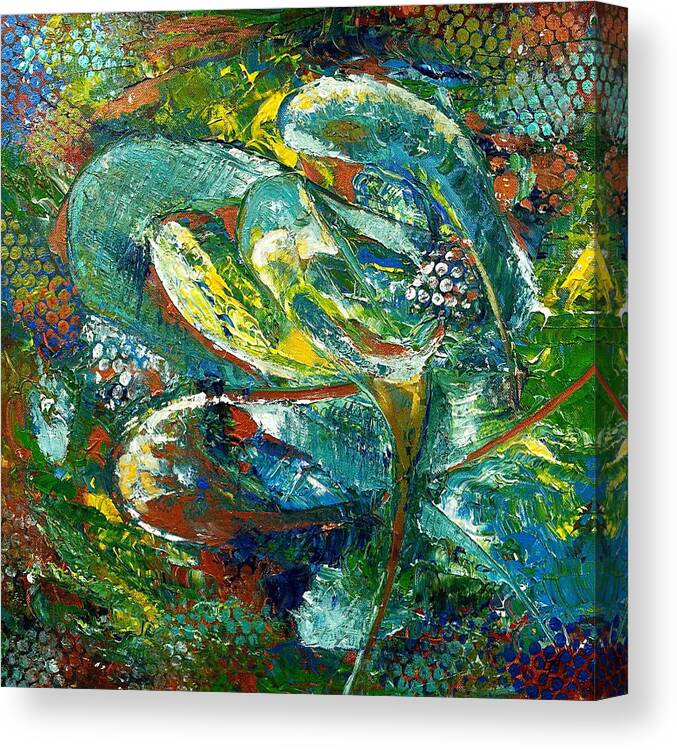 Fish Canvas Print featuring the painting Catch of the Day by Gretchen Ten Eyck Hunt