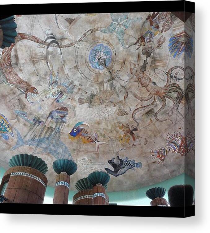 Beautiful Canvas Print featuring the photograph Ceiling In Atlantis. #atlantis by Anthony Sclafani