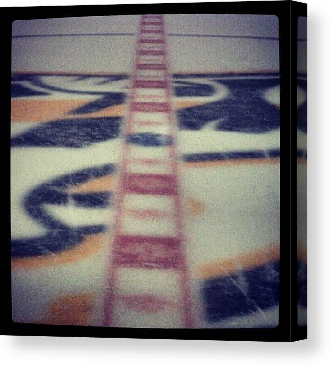 Preds Canvas Print featuring the photograph Center Ice at Bridgestone Arena by Justin Bradford