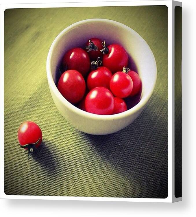 Bowl Canvas Print featuring the photograph Cherry Maters by John Grillo