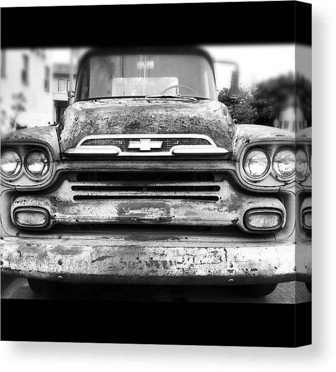 Iphonephoto Canvas Print featuring the photograph #chevy #truck #trucks by Daniel Corson