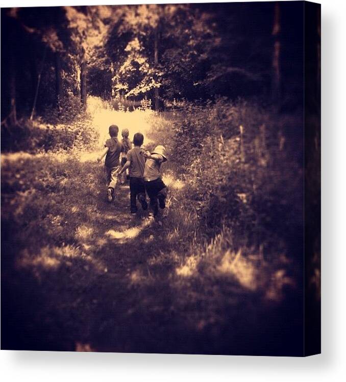 Play Canvas Print featuring the photograph Child's Play... #leaves #path by Just Berns