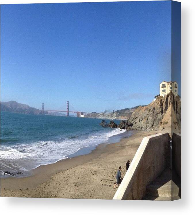 Instagram_sfbay Canvas Print featuring the photograph China Beach / Panorama Series 4/4 by Judi Lacanlale